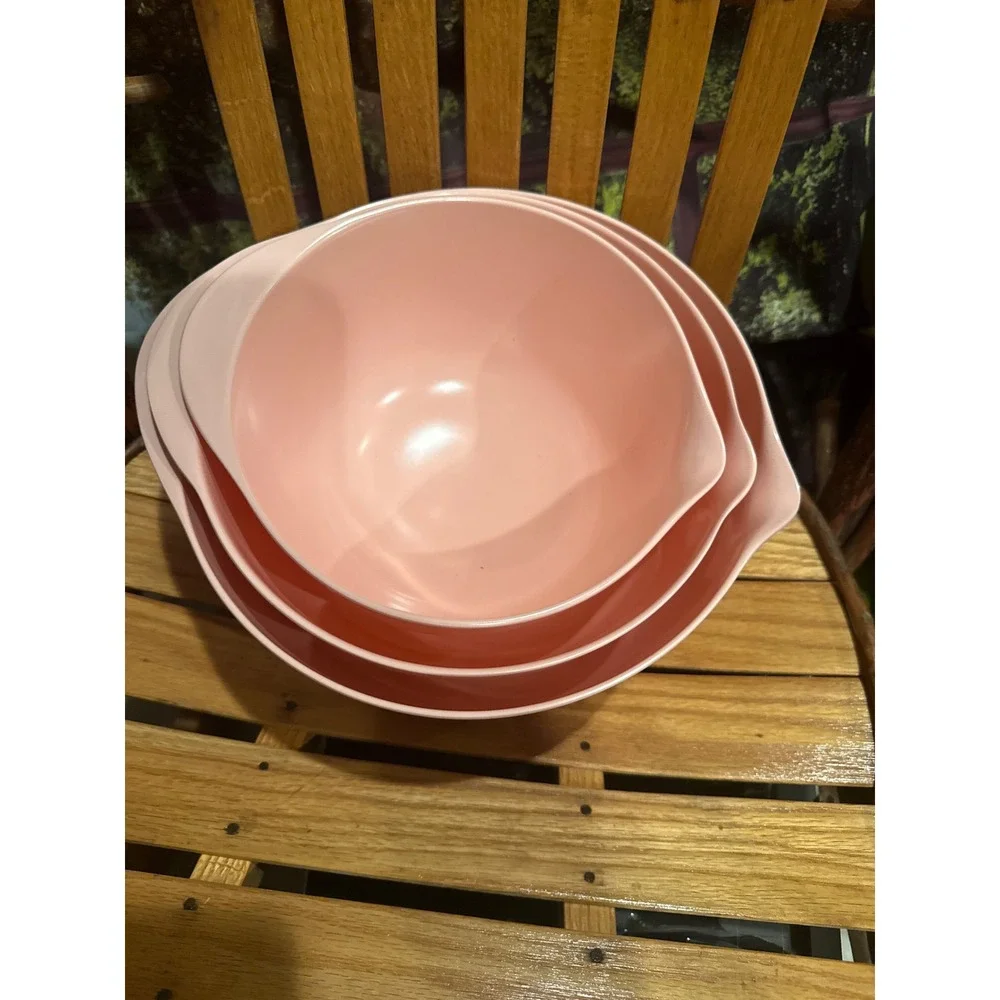 BoxedHome Soft Pink Nesting Mixing Bowls - 3-Piece Set (Like New Open Box)